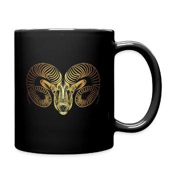 Aries Bélier Signe du zodiaque Cadeau - Mug uni - noir - Droite