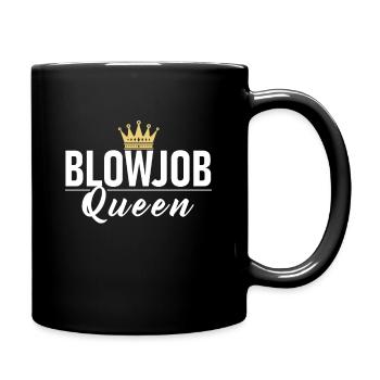 BLOWJOB QUEEN BDSM KINKY CUCKOLD FESSELN T-Shirt - Tasse einfarbig - Schwarz - Rechts