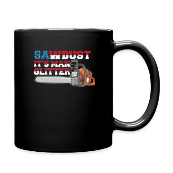 USA sawdust is men's glitter lumberjack saw - Full Colour Mug - black - Right