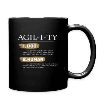 Agility dog training - Full Colour Mug - black - Right