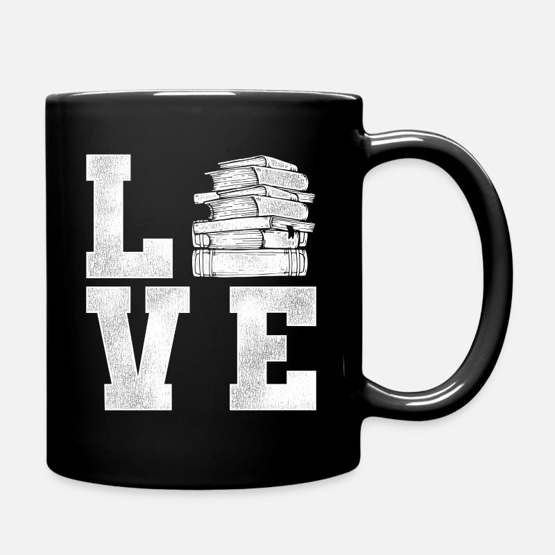 Buch Liebe Hobby - Tasse einfarbig - Schwarz