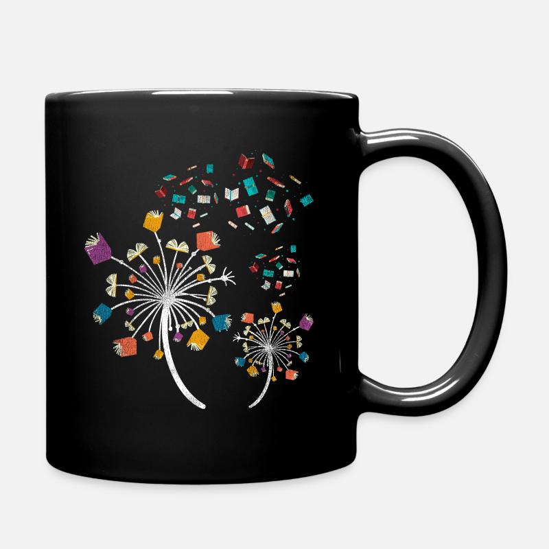 Buch Pusteblume Kapitel - Tasse einfarbig - Schwarz