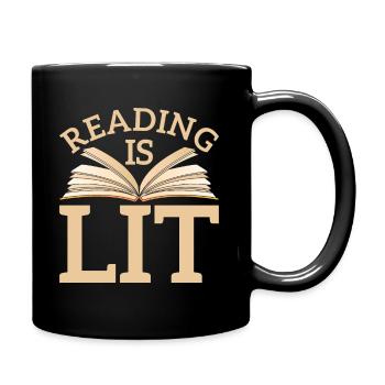 Book literature - Full Colour Mug - black - Right