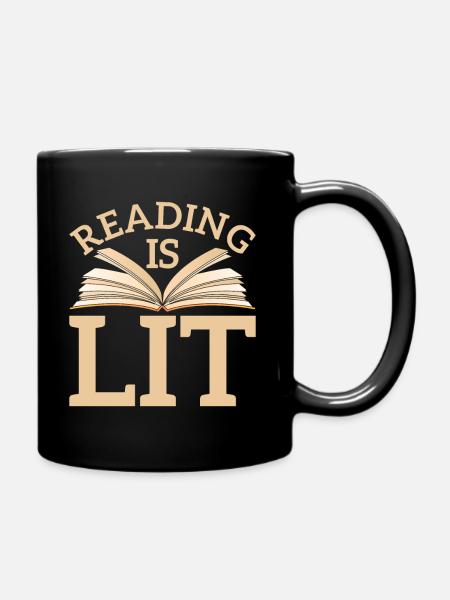 Buch Literatur - Tasse einfarbig - Schwarz