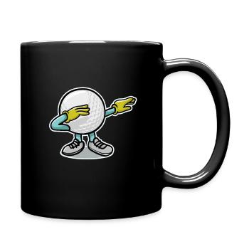 Betupfen des Golfballs - Tasse einfarbig - Schwarz - Rechts