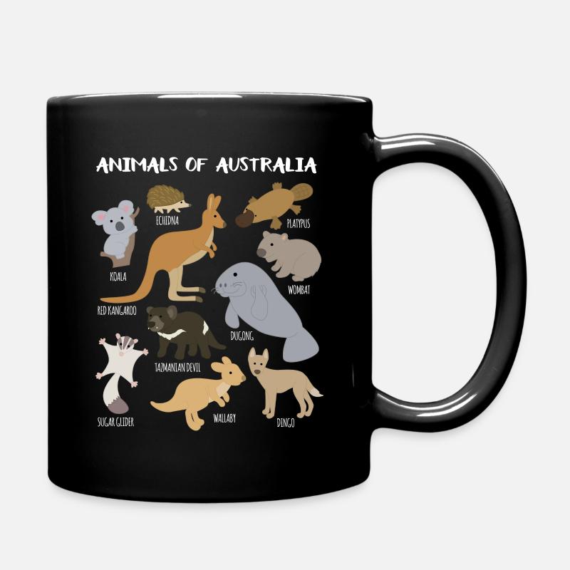 Australischer Tierliebhaber, - Tasse einfarbig - Schwarz