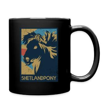 poney Shetland - Mug uni - noir - Droite