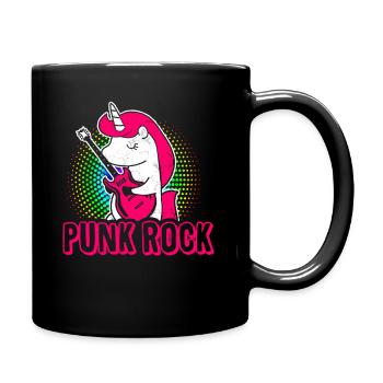 Musique punk licorne fille punk rock anarchie - Mug uni - noir - Droite