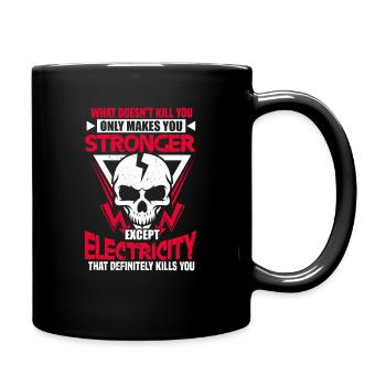 électricien - Mug uni - noir - Droite