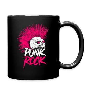 Cadeau de crâne punk rock rétro musique punk - Mug uni - noir - Droite