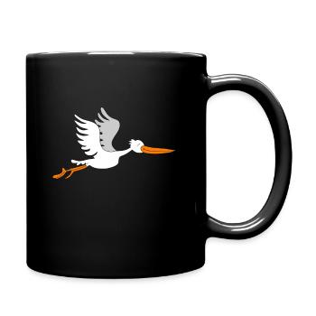cigogne - Mug uni - noir - Droite