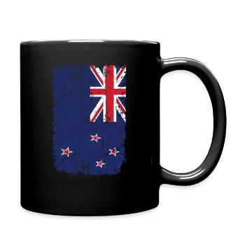 Neuseeland - Tasse einfarbig - Schwarz - Rechts