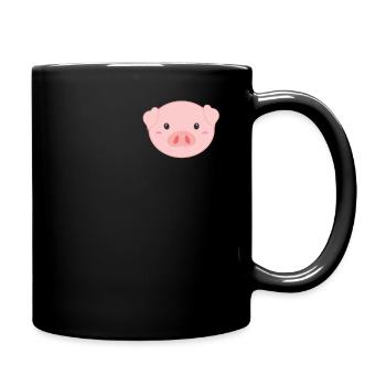 porc - Mug uni - noir - Droite