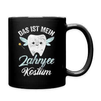 Zahnfee Kostüm Karneval Fasching Fee - Tasse einfarbig - Schwarz - Rechts