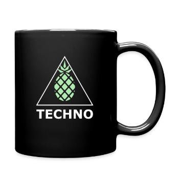 Techno Triangle Pineapple - Full Colour Mug - black - Right