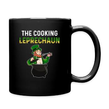 St Patricks Day Lutin Irlande Cuisinier Porte-bonheur - Mug uni - noir - Droite