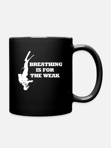 La respiration de plongée est pour le dicton de plongée faible - Mug uni - noir