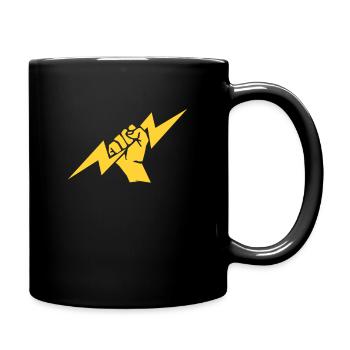 Electrician electricity electrics artisan gift - Full Colour Mug - black - Right