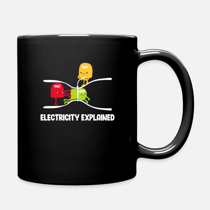 Elektriker - Tasse einfarbig - Schwarz