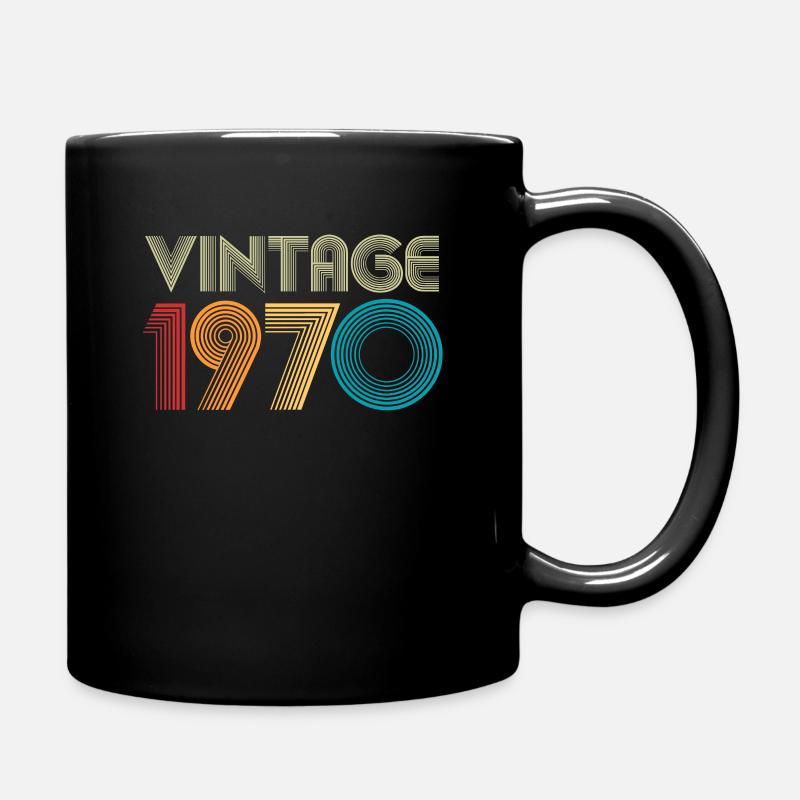 Vintage 1970 - Tasse einfarbig - Schwarz