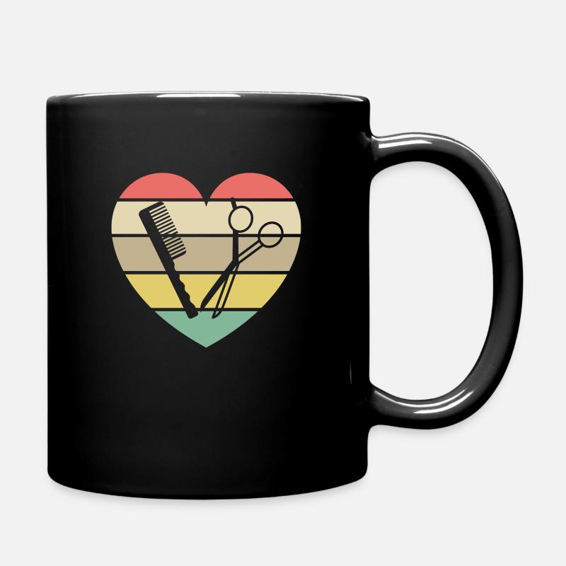 Friseur Friseurin - Tasse einfarbig - Schwarz
