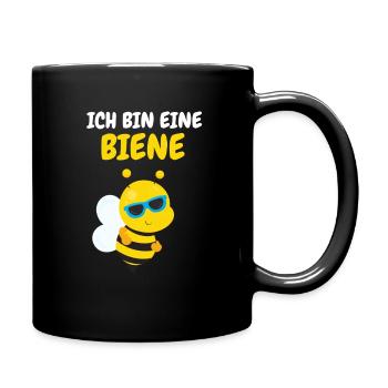 Biene - Tasse einfarbig - Schwarz - Rechts