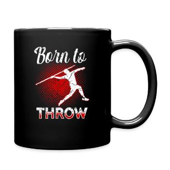 Javelin throw athletics - Full Colour Mug - black - Right