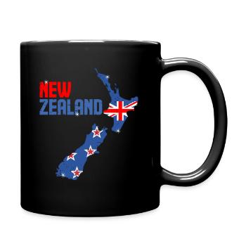 Neuseeland - Tasse einfarbig - Schwarz - Rechts