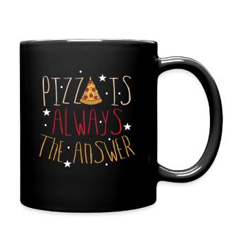 pizza - Mug uni - noir - Droite