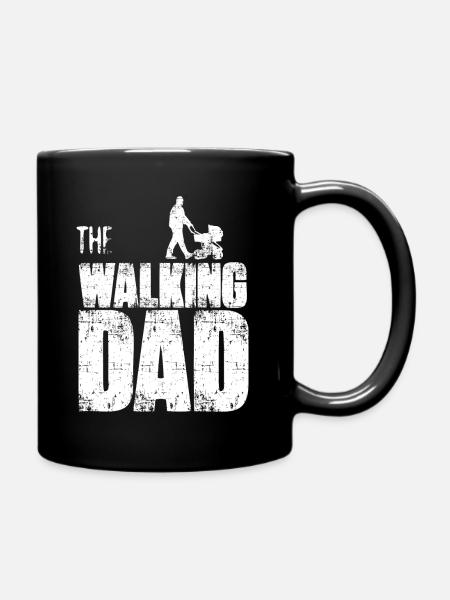 The Walking Dad Vatertag Geschenk für Vater - Tasse einfarbig - Schwarz