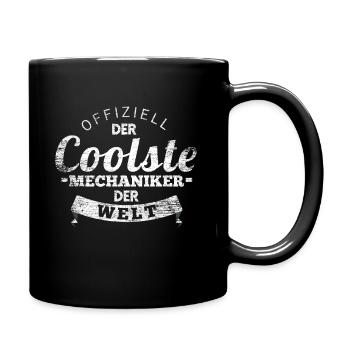 Mechaniker Handwerker Geschenk - Tasse einfarbig - Schwarz - Rechts