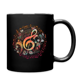 Clef music - Full Colour Mug - black - Right