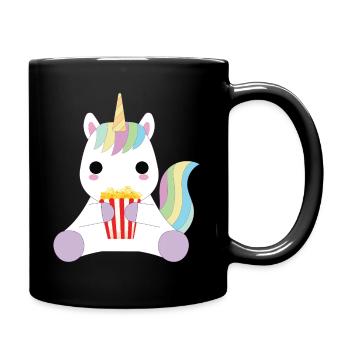 Pop-corn et imagination - Mug uni - noir - Droite