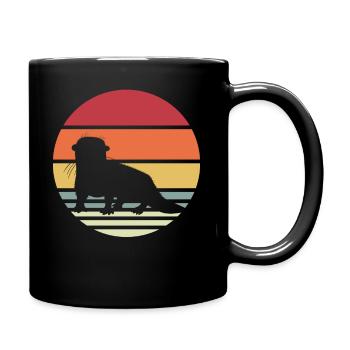 Otter Sea Otter - Full Colour Mug - black - Right