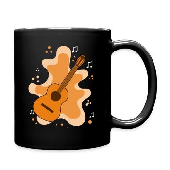Gitarre - Tasse einfarbig - Schwarz - Rechts
