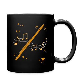 Klarinette - Tasse einfarbig - Schwarz - Rechts