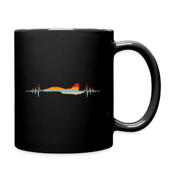 Chemise de pilote d’avion Pilote Heartbeat Flying - Mug uni - noir - Droite