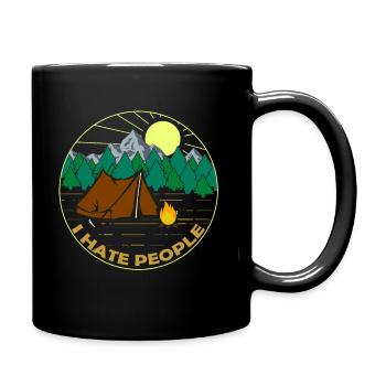 Camping Randonnée Je déteste les gens - Mug uni - noir - Droite