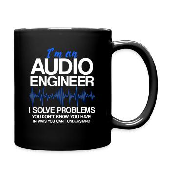 Audio Engineer ton engineer sound engineer tontech - Full Colour Mug - black - Right