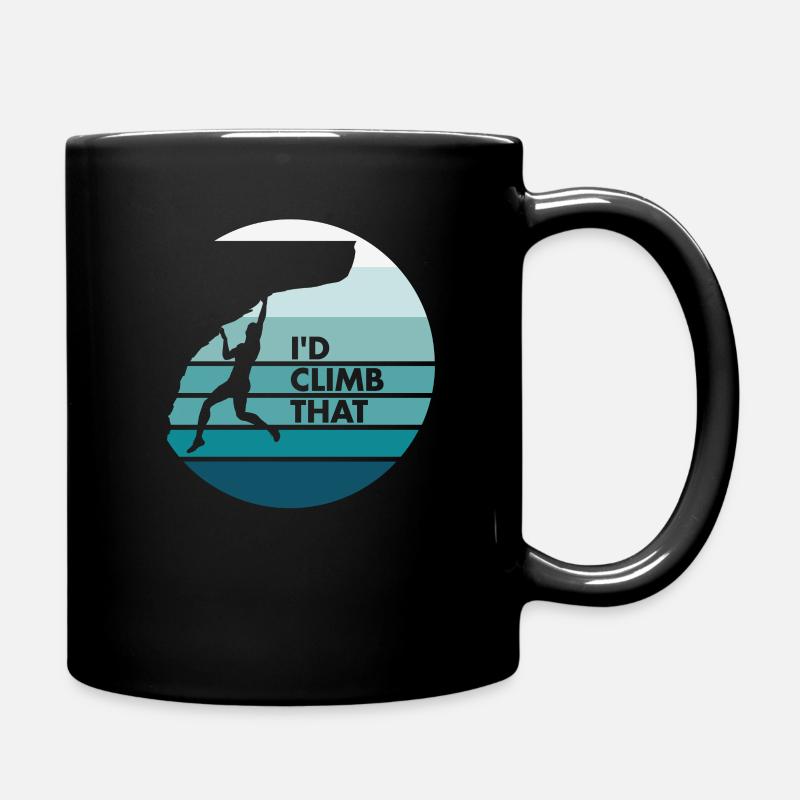 Kletterer - Retro, Vintage - ich würde das klettern - Tasse einfarbig - Schwarz