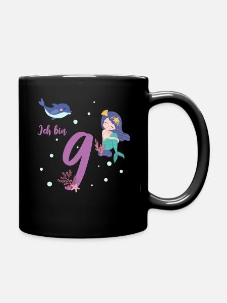 Neunter Geburtstag 9 Jahre alt Geburtstagsshirt - Tasse einfarbig - Schwarz
