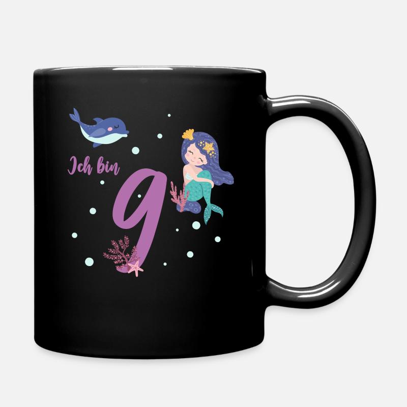 Neunter Geburtstag 9 Jahre alt Geburtstagsshirt - Tasse einfarbig - Schwarz