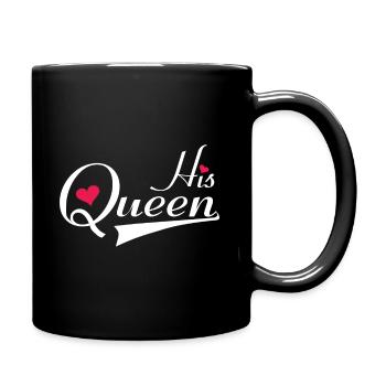 His queen SHIRT · His Queen · Cadeau - Mug uni - noir - Droite