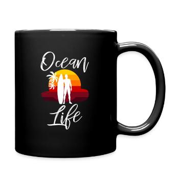 surfeur - Mug uni - noir - Droite