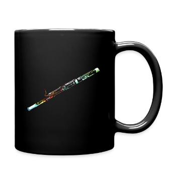 Fagott - Tasse einfarbig - Schwarz - Rechts