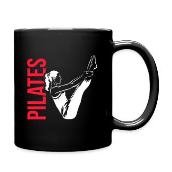 Pilates-Übung - Tasse einfarbig - Schwarz - Rechts
