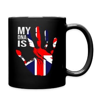 Drapeau britannique, mon ADN est britannique, drapeau Union Jack - Mug uni - noir - Droite