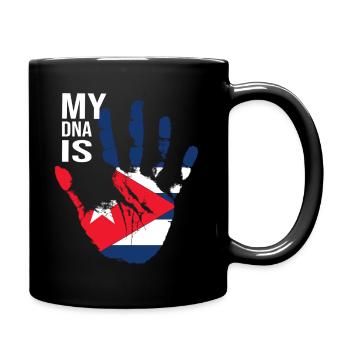 My DNA Is Cuban, Cool Cuba Flag, Cuba Love, Cuba - Full Colour Mug - black - Right