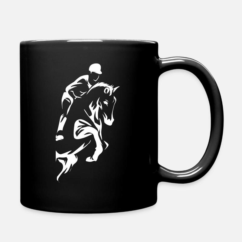 Cadeau de spectacle équestre de saut d'obstacles - Mug uni - noir