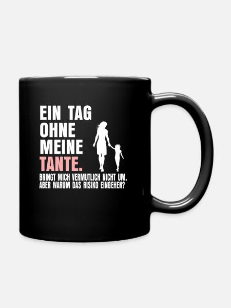 Tante - Tasse einfarbig - Schwarz